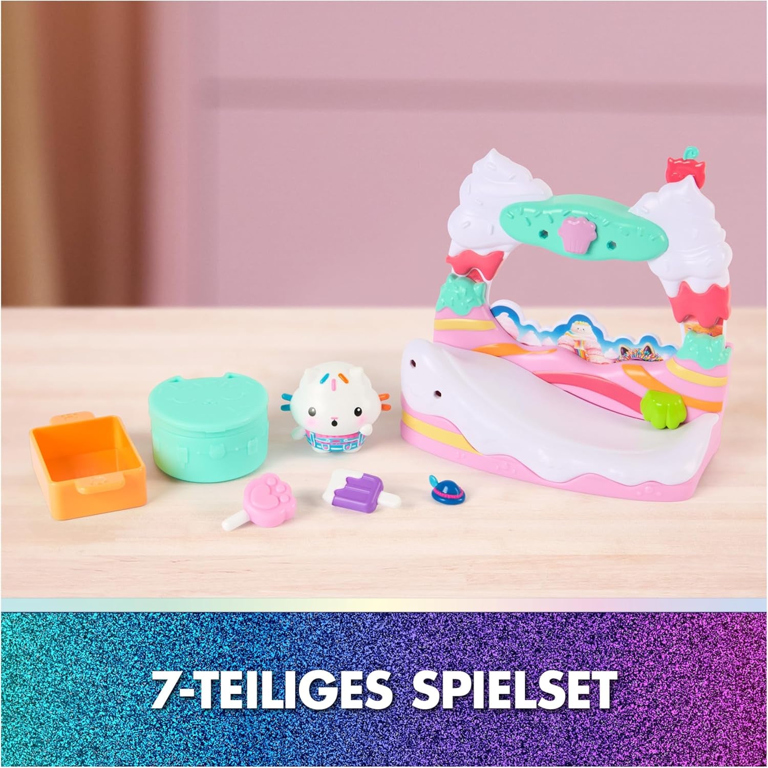 DREAMWORKS GABBY'S DOLLS HOUSE : LE FILM - Ensemble de jeu avec balcon doux de Kuchi avec figurines et accessoires de maison de poupée pour enfants à partir de 3 ans