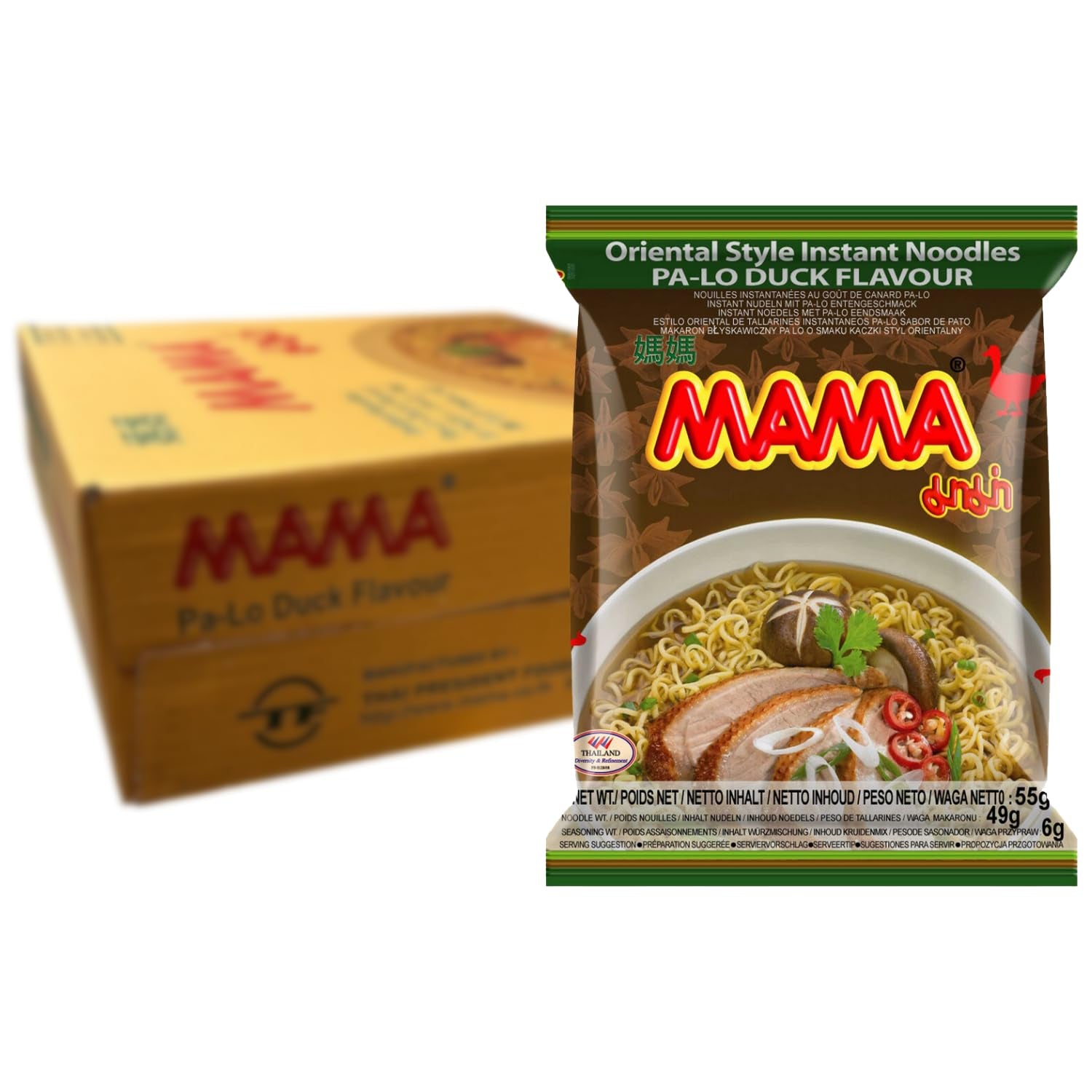 MAMA - Nouilles Instantanées au Poulet - Paquet Multiple (30 X 55 GR)