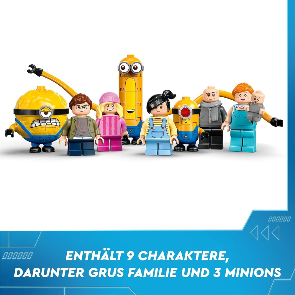 LEGO I - La villa familiale des 4 Grus et des Minions de Simply Incorrigible I - Ensemble de jeu du film Simply Incorrigible 4, jouet pour enfants, cadeau pour garçons et filles de 8 ans et plus 75583 Ensembles de construction Beuche den LEGO-Store
