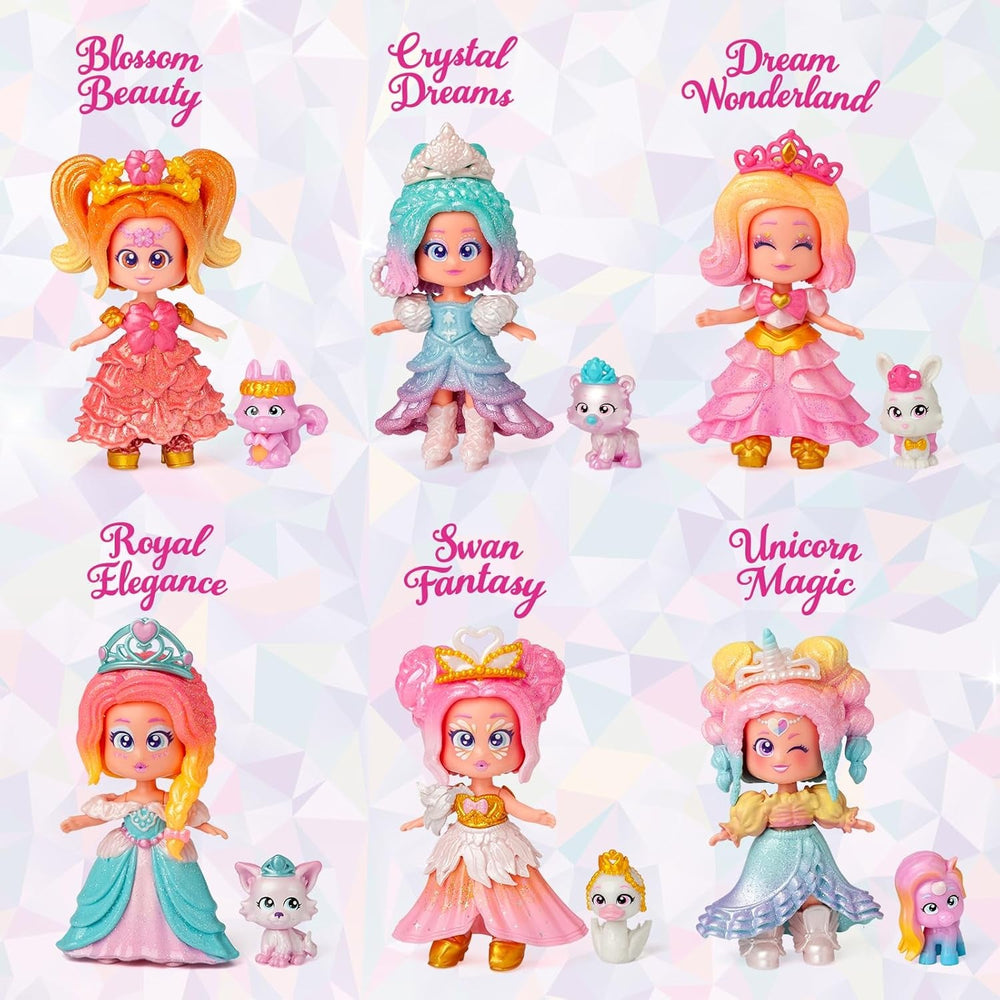 Serie Princess, Swan Fantasy – Sammelpuppe aus der Princess-Serie. Enthält Puppe, Set aus Kleidung und Schuhen mit Prinzessinnen-Thema, Zubehör und Haustier. 1 Puppe, 3 Verschiedene