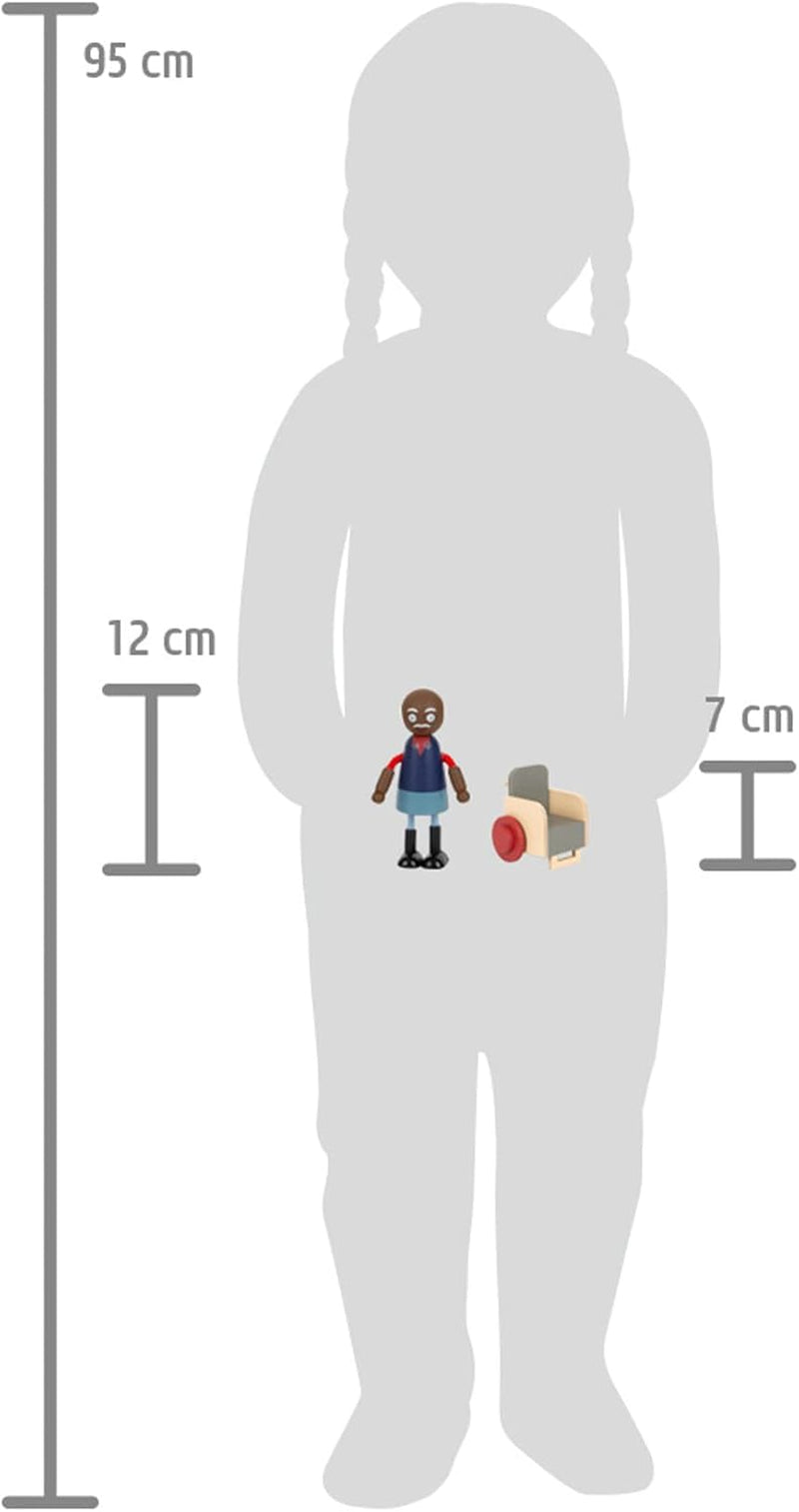 small foot Biegepuppen-Familie Diversität, 6 Puppen aus Holz unterschiedchenlichen Alters, Geschlechts und Hautfarbe, 12396