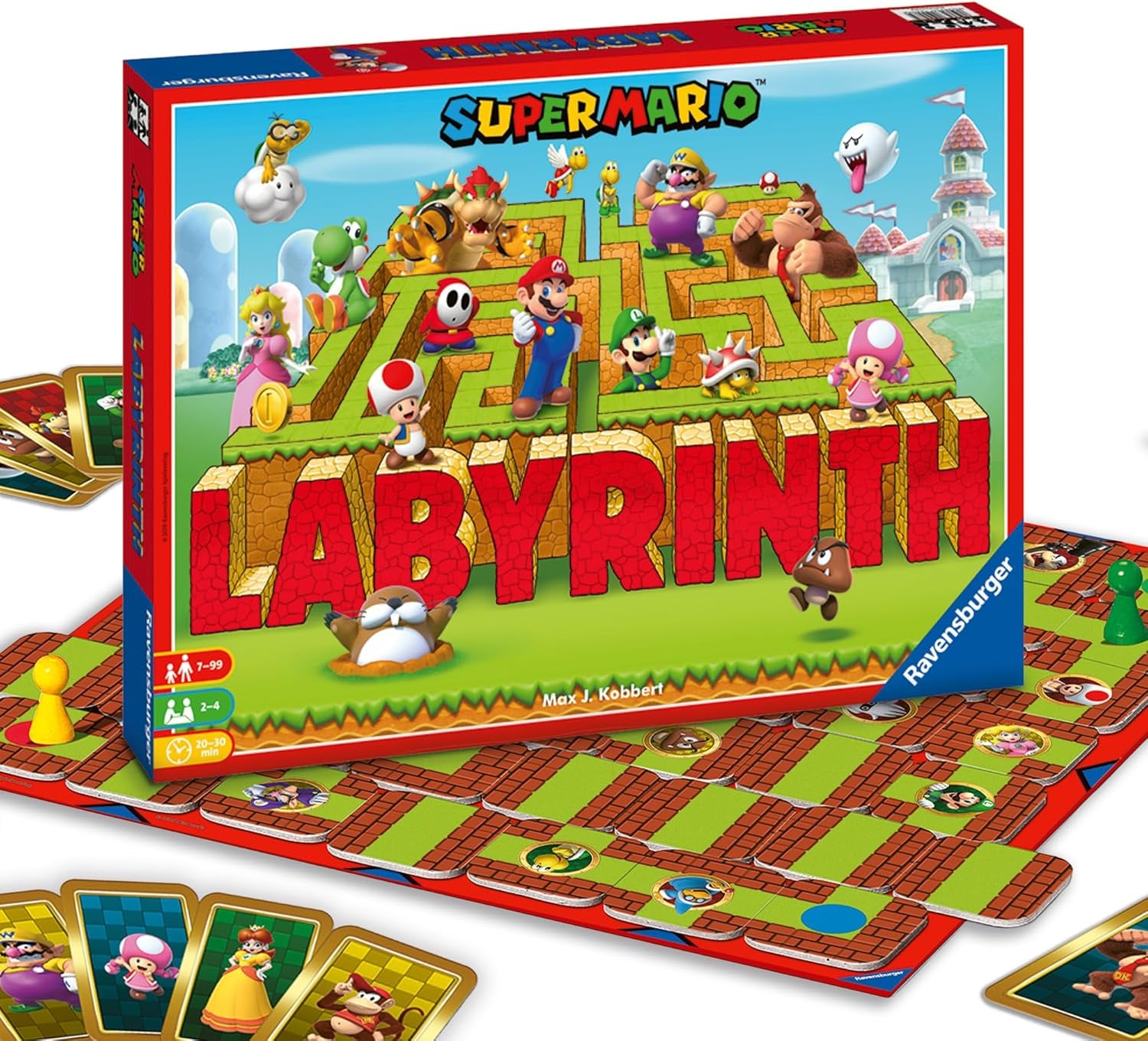 Ravensburger Family Game 26955 - Labirintul Nebun - Joc de Petrecere - Joc clasic pentru 2-4 jucători, joc de societate pentru vârste de 7 ani și peste