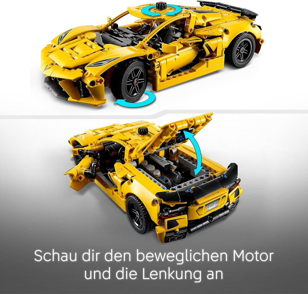 LEGO Technic Chevrolet Corvette Stingray - Véhicule de construction pour un véhicule - Véhicule de sport - Modèle de voiture - Conçu pour les jeunes et les filles à partir de 9 ans, les véhicules de jeu sont livrés 42205