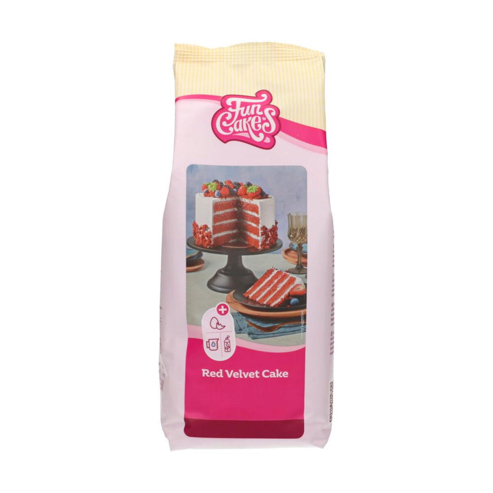 Funcakes Mix Für Red Velvet Cake: Einfach Zu Verwendender, Schön Weicher Und Flauschiger Kuchen Mit Leichtem Schokoladengeschmack, Auch Für Cupcakes Aus Rotem Samt Geeignet, Halal. 500 G. Amestec pentru copt si gatit Naty Shop 1 Kg (1Er Pack)