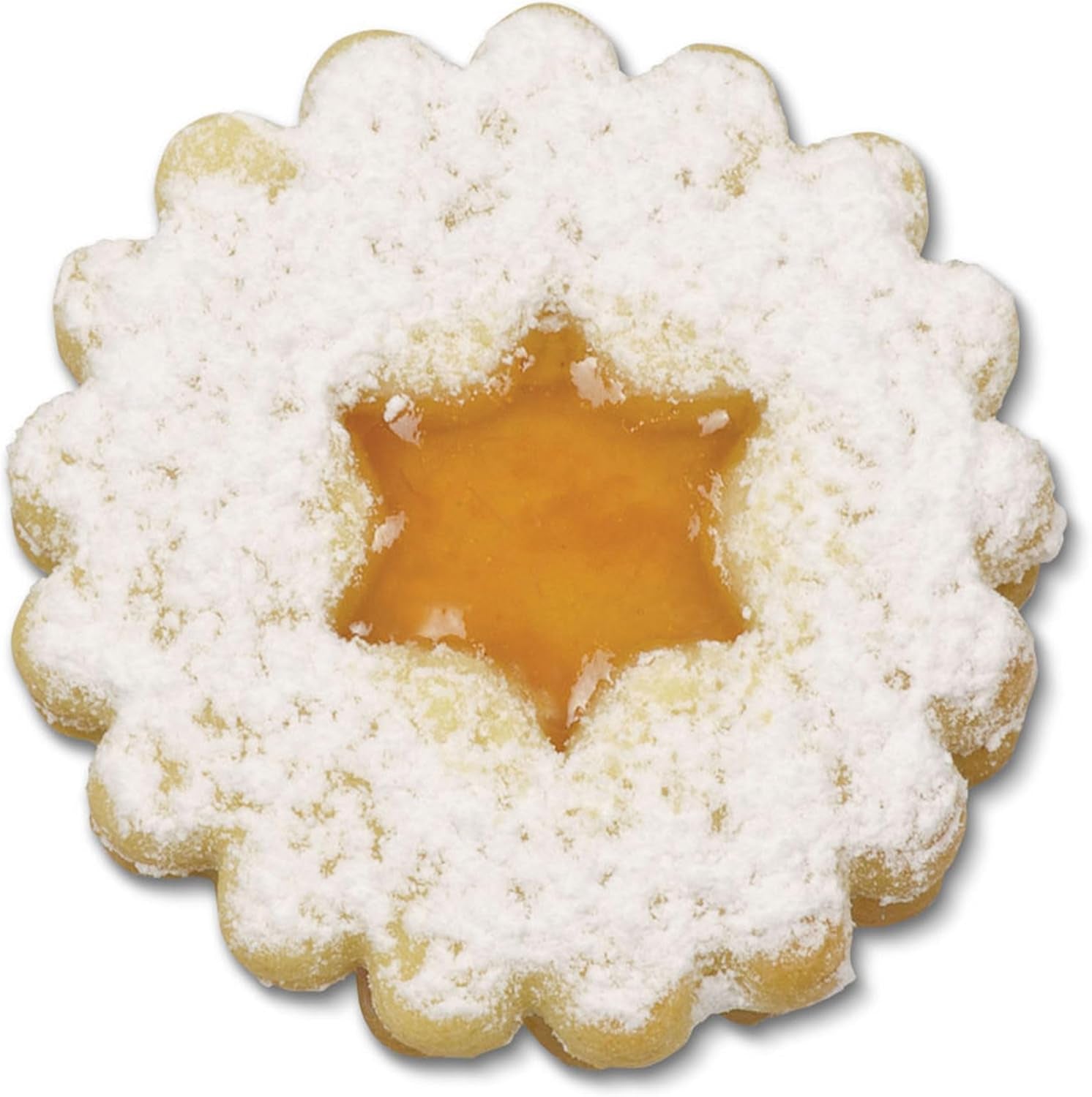 Städter Linzer avec étoile d'éjection, acier inoxydable, rouge argenté, 4,8 x 4,8 x 4,8 cm