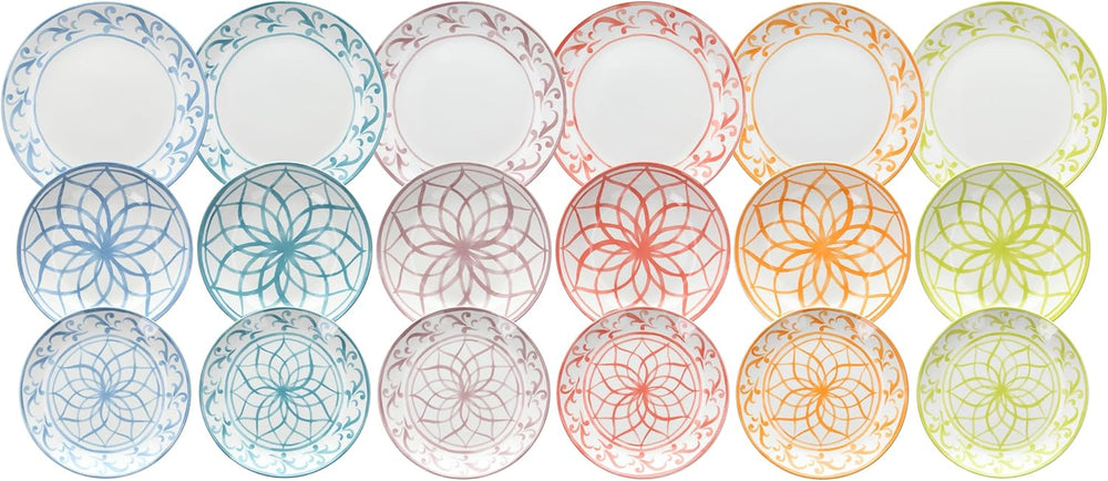 Service de table Lisboa, 18 pièces, porcelaine, multicolore