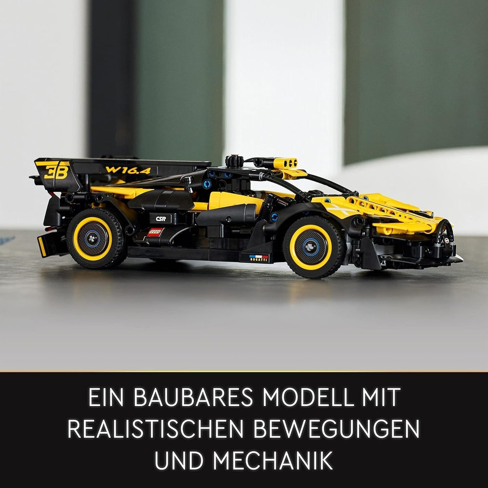 LEGO Technic Bugatti Race Car, Kit de modèle de voiture, Jouet de voiture de sport, Ensemble de voitures de collection emblématique, Jouet de construction à partir de 9 ans 42151 Jeux de construction Besuche den LEGO-Store