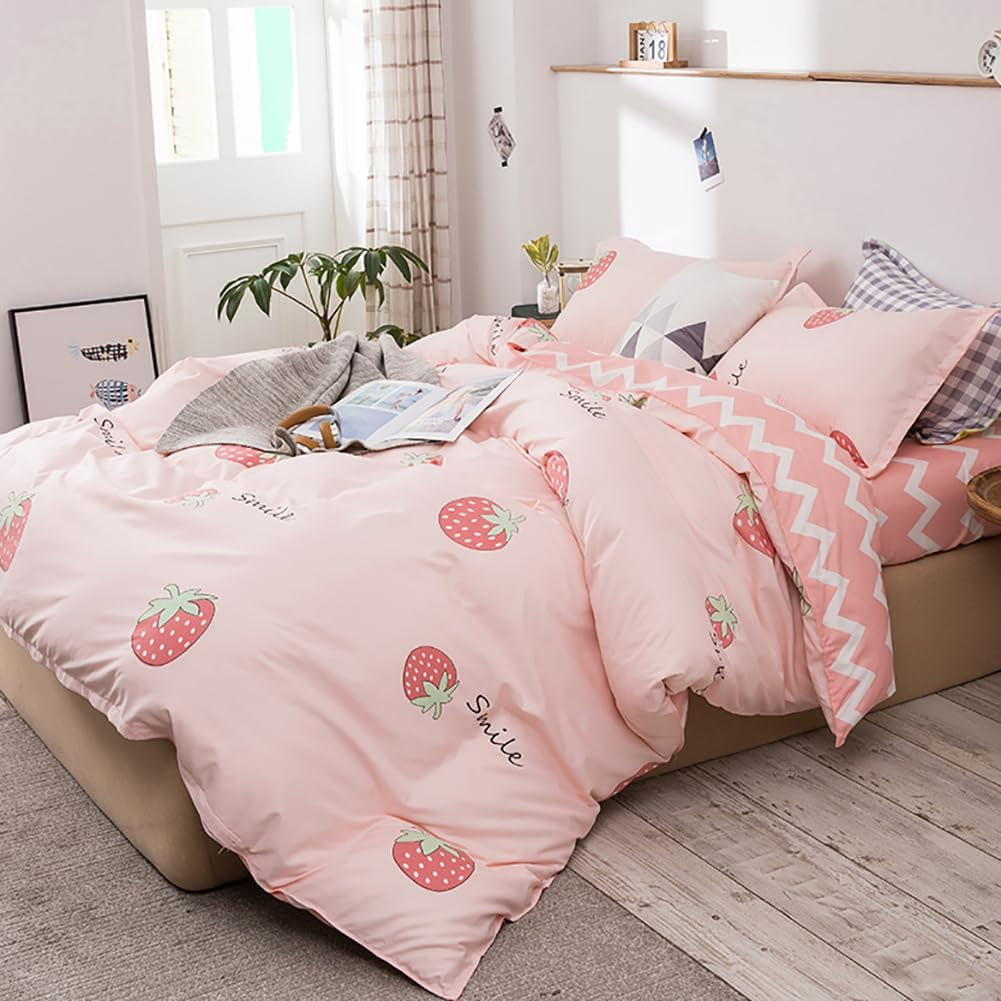 Ashanlan Mädchen Rosa Bettwäsche Schmetterling 135 X 200 Kinderbettwäsche Pink Bunt Butterfly 100% Mikrofaser Kinder Bettbezug Mit Kissenbezug 80X80 Naty Shop Erdbeeren 140X200 + 70X90 Cm