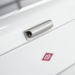 Corbeille à pain Wesco Grandy en noir mat, tôle d'acier thermolaquée, trous d'aération et poignée robuste Boîtes de conservation alimentaire Naty Shop