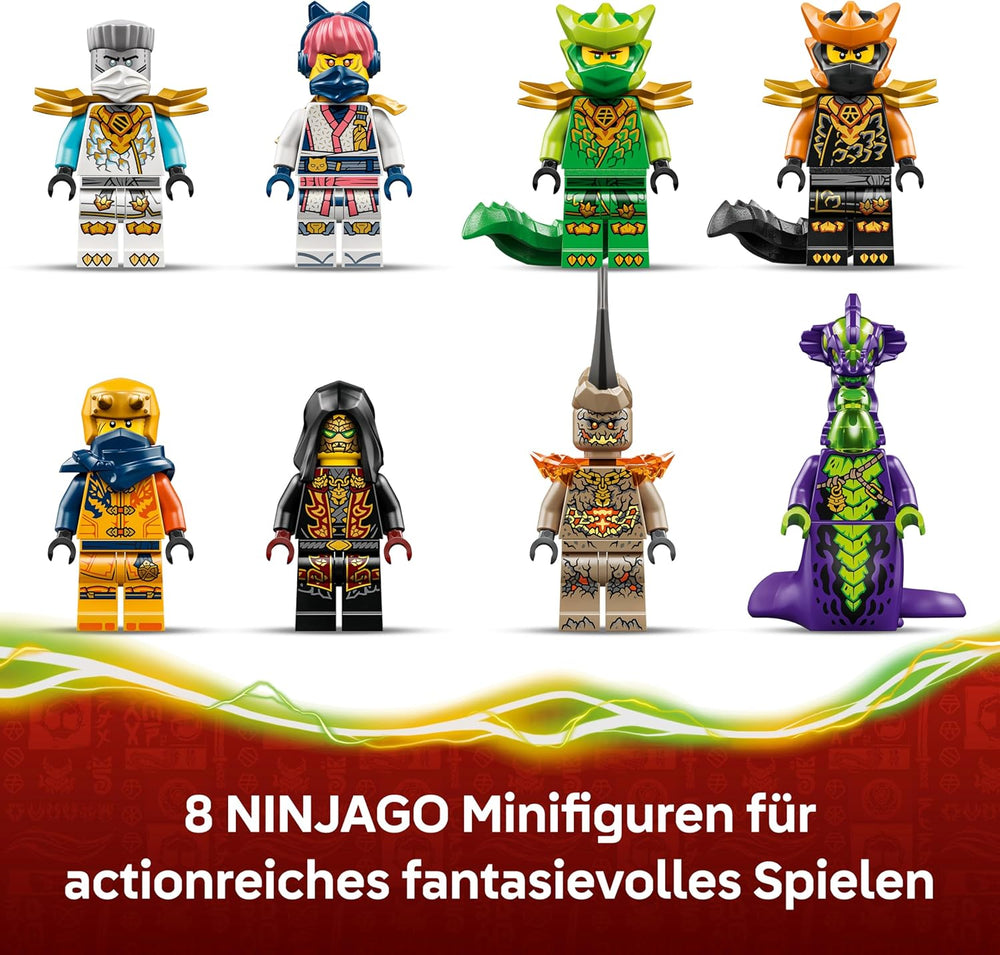 LEGO NINJAGO Le Drache des Lebens - Jeu de Ninja avec figurine Drachenfigur, Mini Monster Mech, 8 figurines et Schwertern - Créations créatives pour les jeunes et les filles à partir de 8 ans et les fans - 71859
