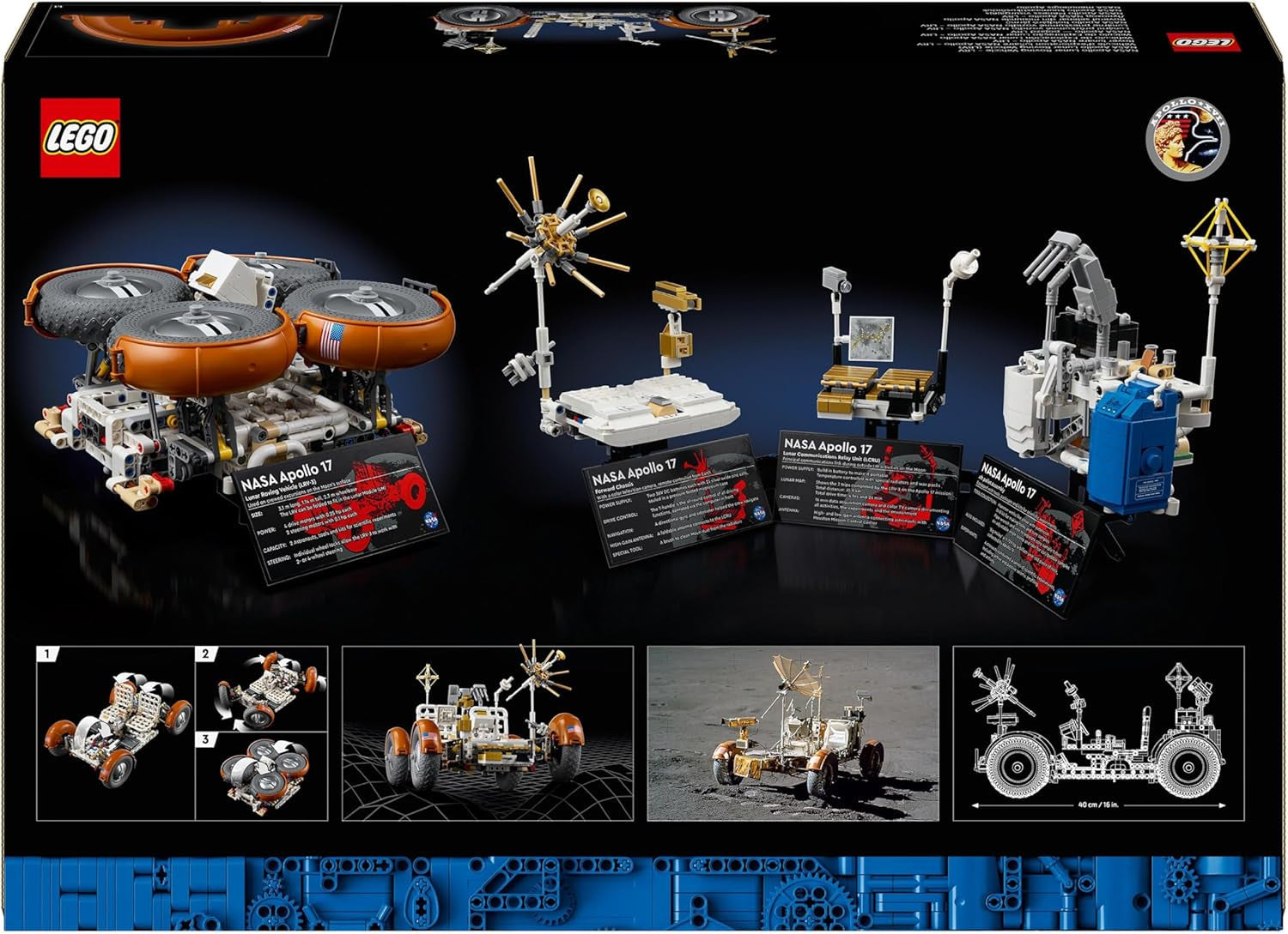 LEGO Technic NASA Apollo Lunar Roving Vehicle (LRV), modèle de Rover lunaire pour adultes, objet de collection spatial pour les amateurs de sciences, jouet de construction, modèle de véhicule spatial 42182 Ensembles de construction Besuche den LEGO-Store