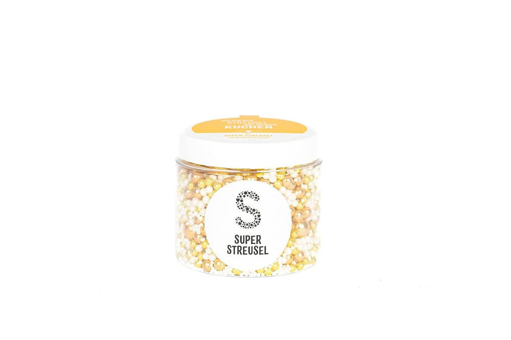 Super Streusel Gold Glimmer, Sprinkles cu tematica de Crăciun, 180 grame Sprinkles Naty Shop