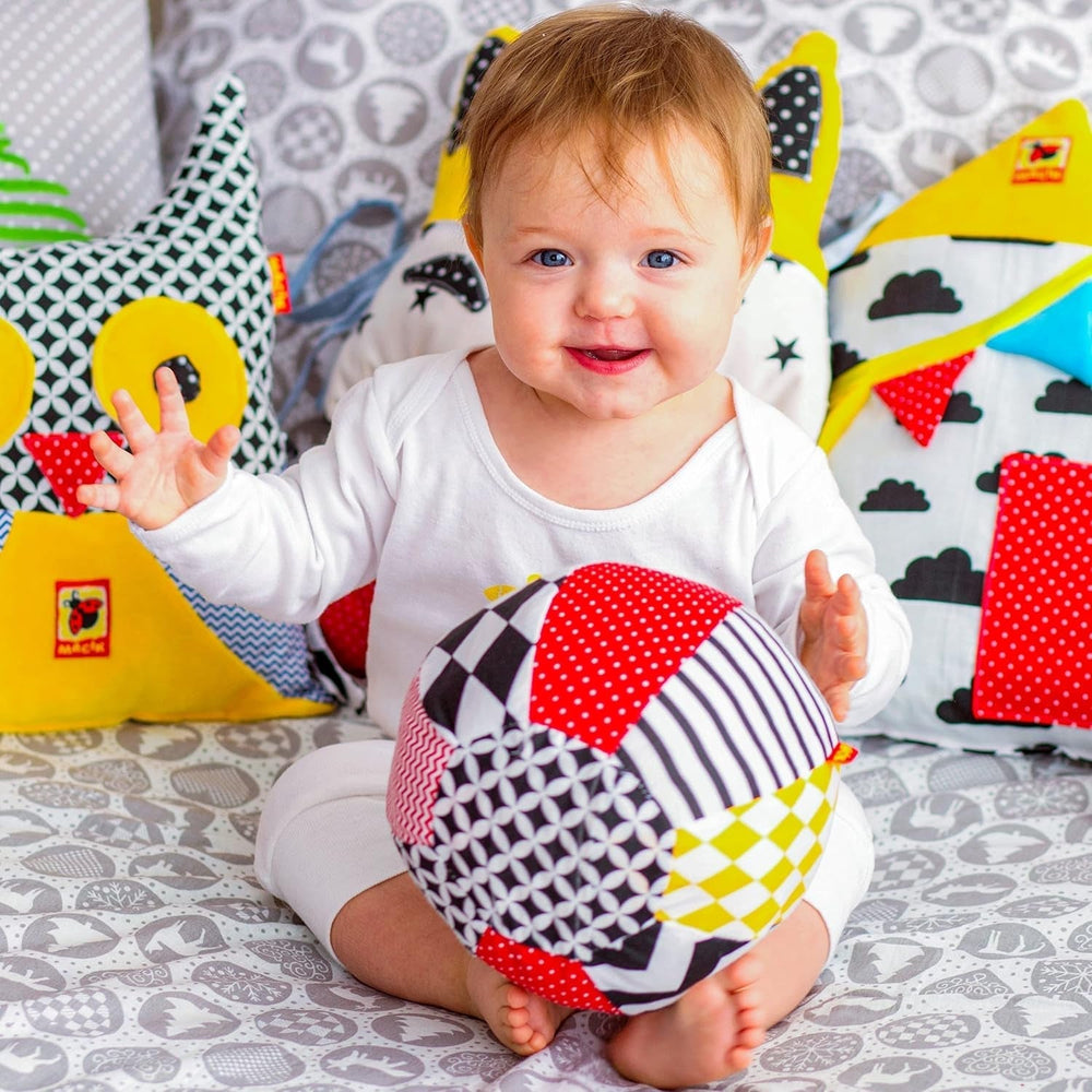 magdum 2 set joc cub copil + tesatura minge - jucărie abilități motorii de la 1 an - jucărie pentru copii 6 luni - jucărie Montessori - jucărie educativă 1 an - cadou pentru copii - minge pentru copii - cub pentru copii - cadouri pentru copii Jucarii Bebe Naty Shop