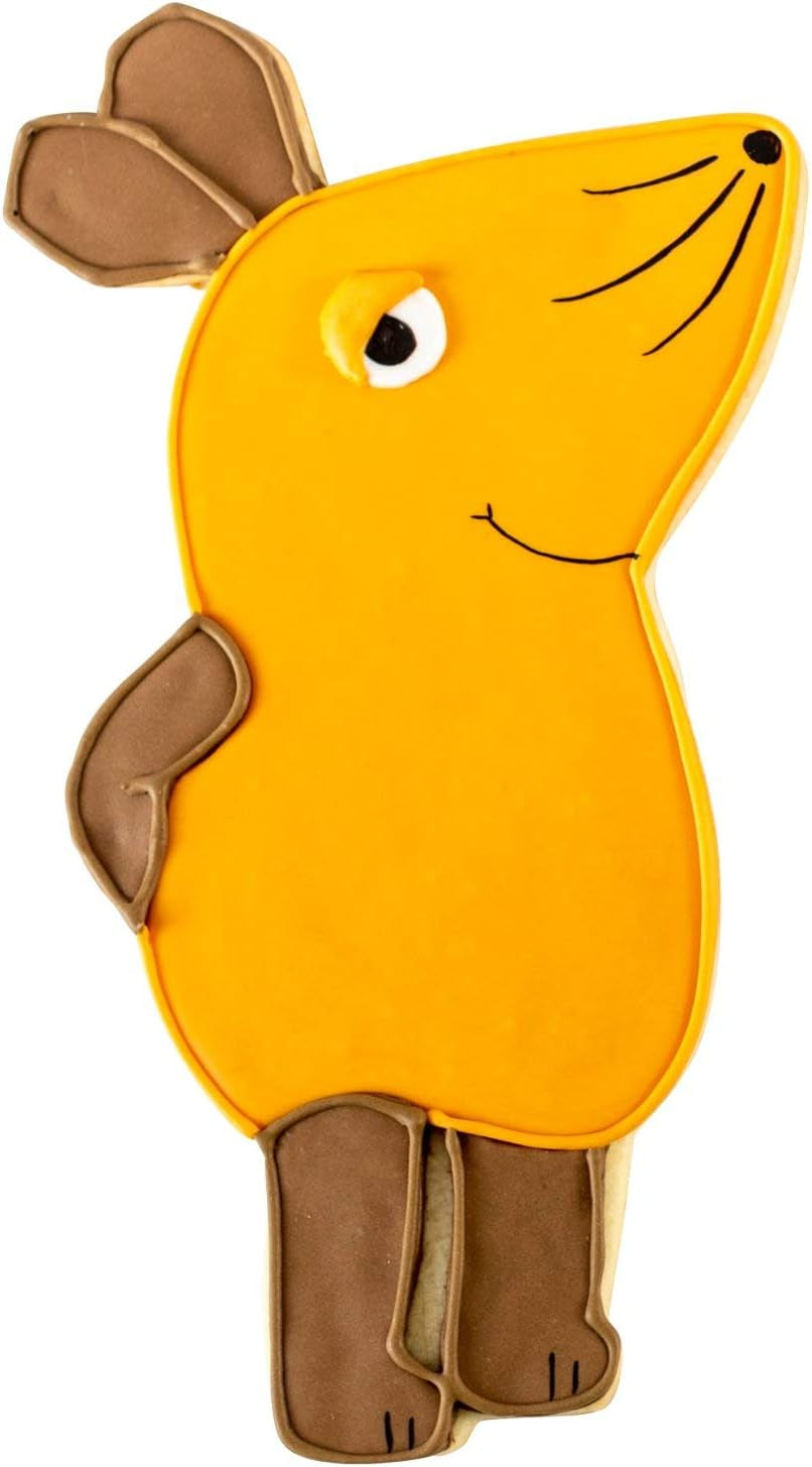 Dr. Oetker "Mouse Giant Cookie Cutter" Souris, emporte-pièce en acier inoxydable de haute qualité, cadre de cuisson pour découper des formes, cadre pour remplir des couches de petits biscuits de souris (couleur : argent)