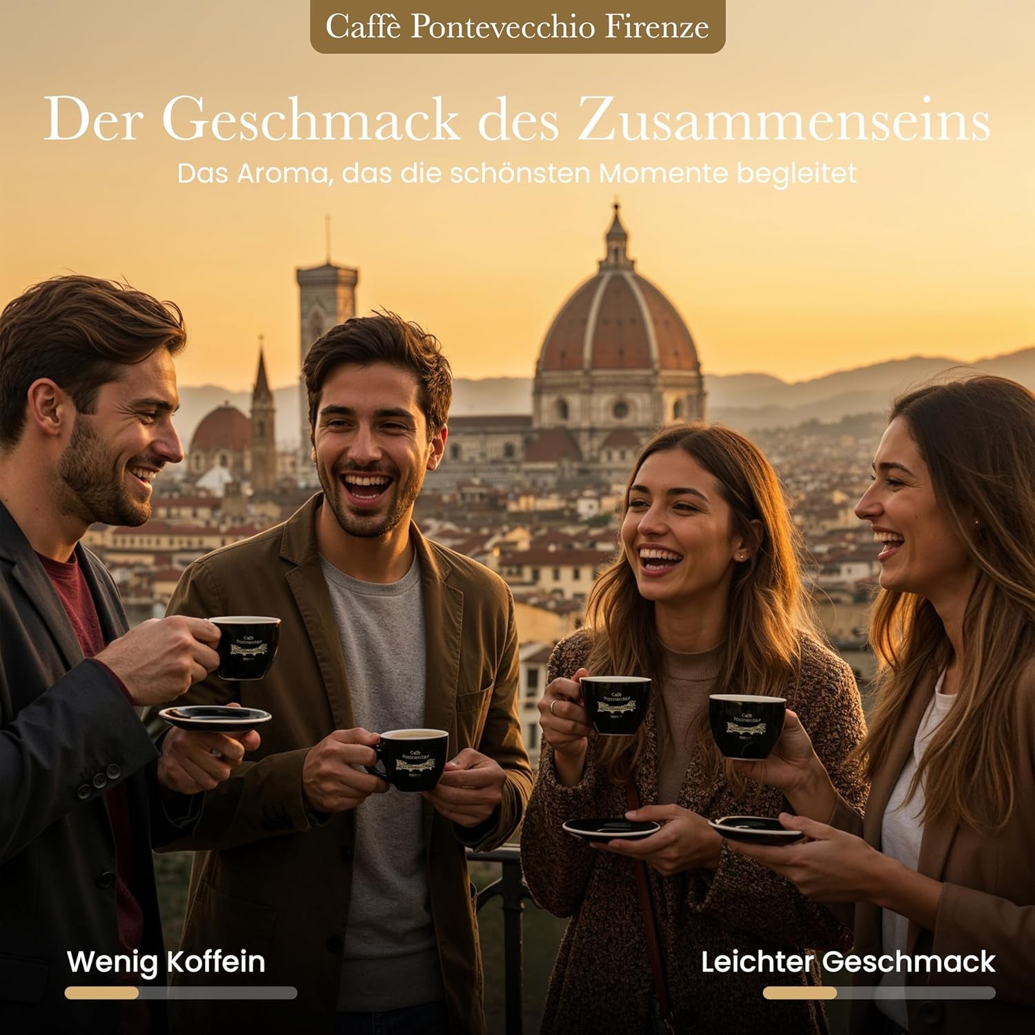 Machines à café 1 kg – Boîtes à café Arabica Robusta – Café en grains avec arômes de fruits et de arômes – Weich et Ausgewegung – Pour expresso Moka Vollaautomat – CAFFÈ PONTEVECCHIO FIRENZE