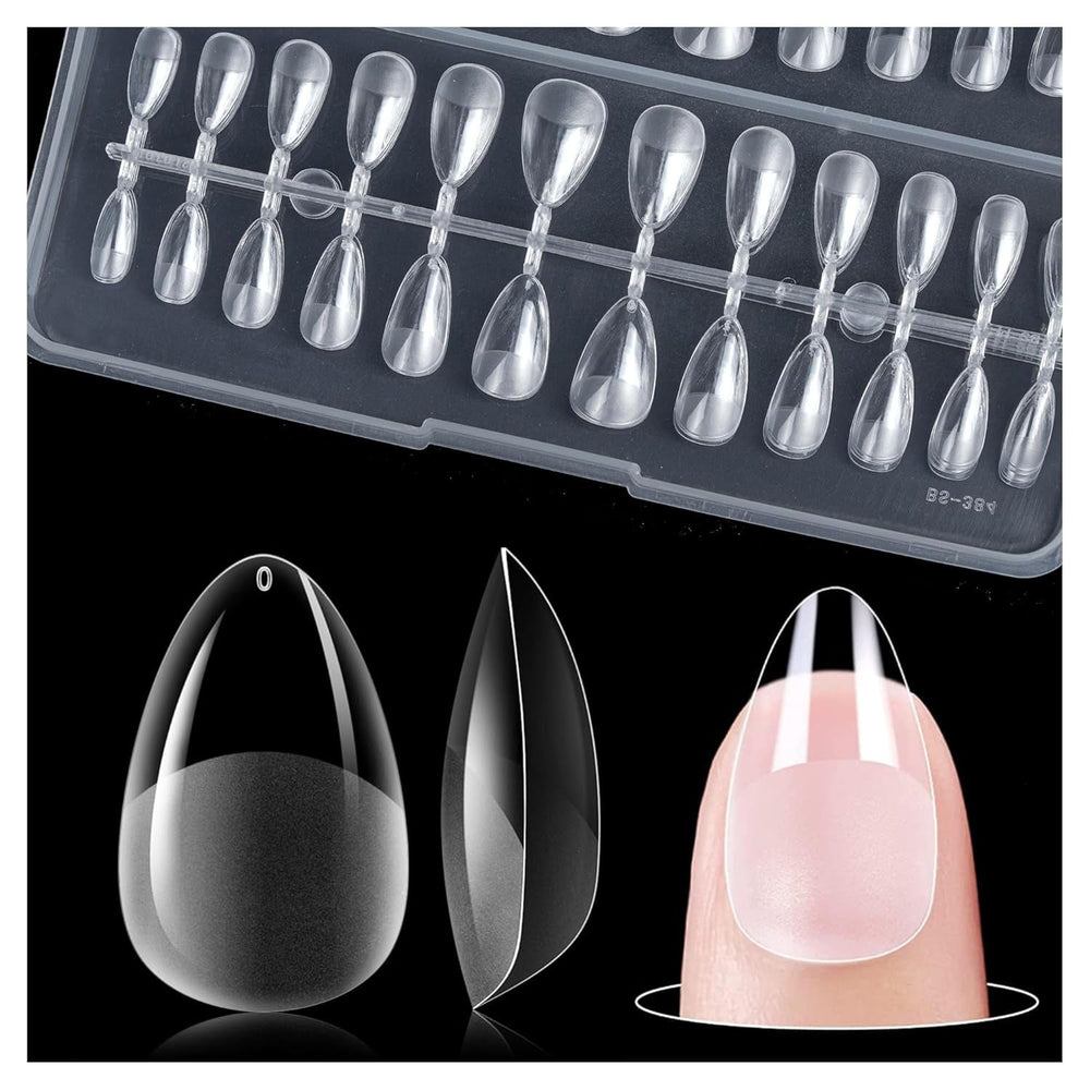 Gelike Ec Scurte Unghii Migdalate – Unghii Moi cu Acoperire Completă, Unghii Artificiale Pre-Lustruite pentru Extensii de Unghii, Studio de Unghii pentru Acasă, Salon DIY, 120 Bucăți, 12 Mărimi