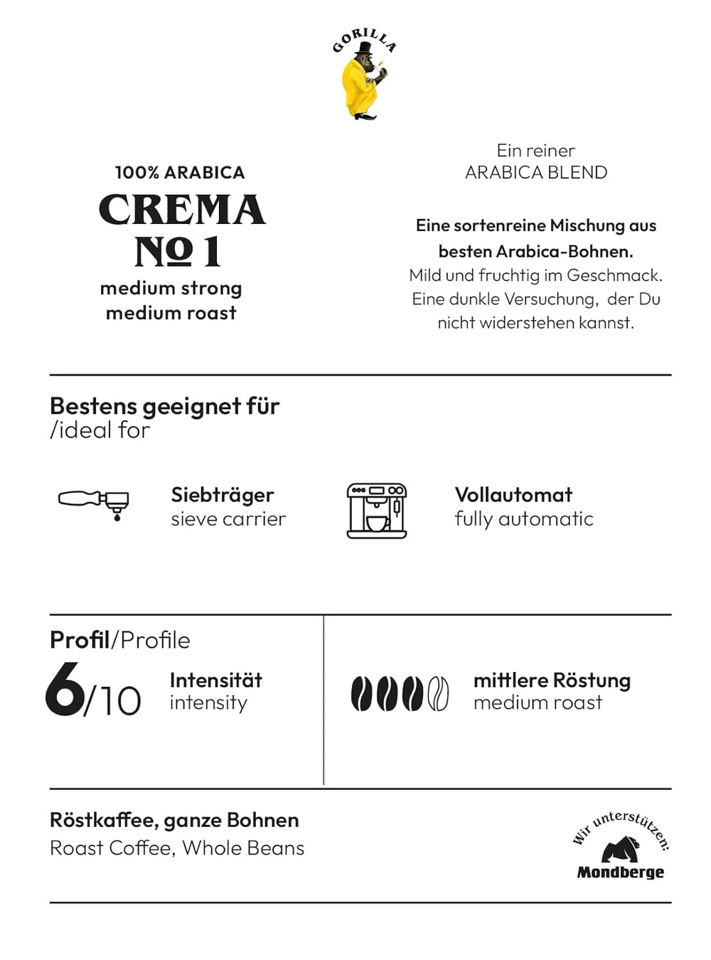 Joerges dark_roast, Espresso Cream No.1, 1 kg (Packung mit 2)