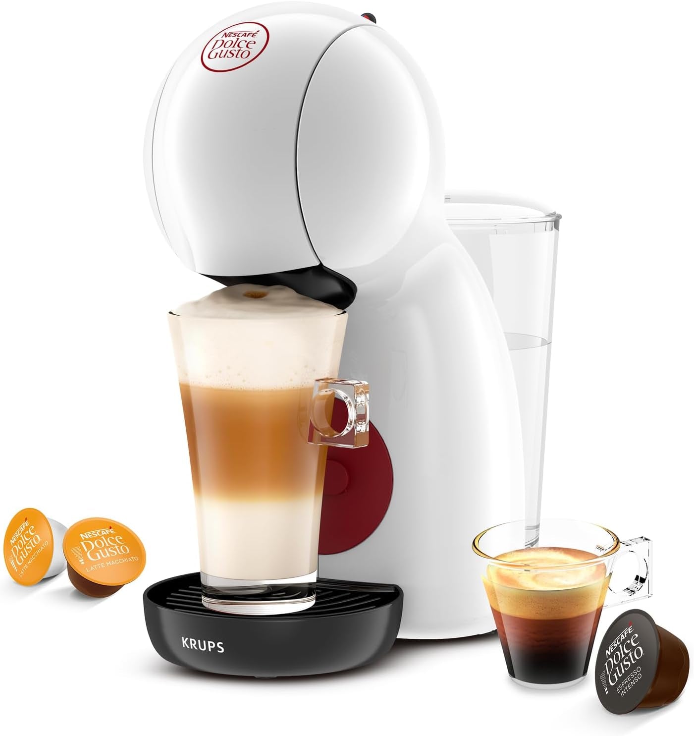 Machine à expresso manuelle avec capsules NESCAFÉ DOLCE GUSTO PICCOLO XS de KRUPS, blanche