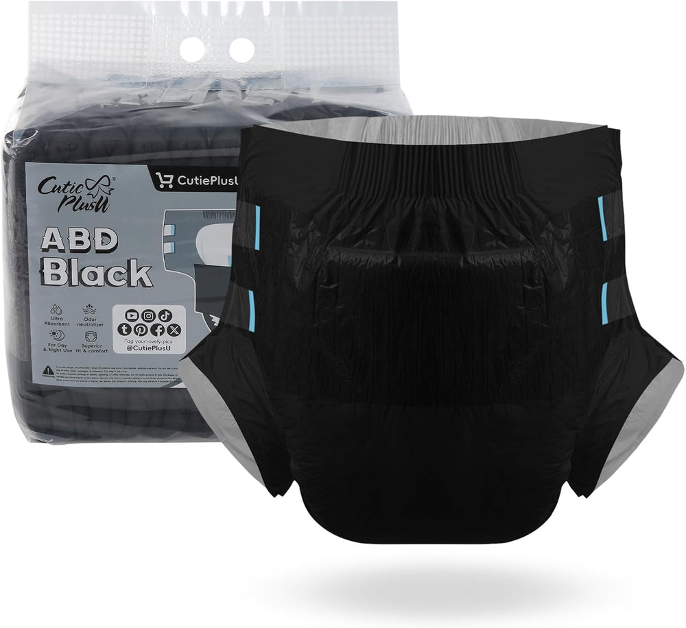 CutiePlusU Lot de 10 couches jetables pour incontinence avec boucles pour femme et homme, absorption maximale pendant la nuit – Blanc (taille moyenne 71-96 cm)