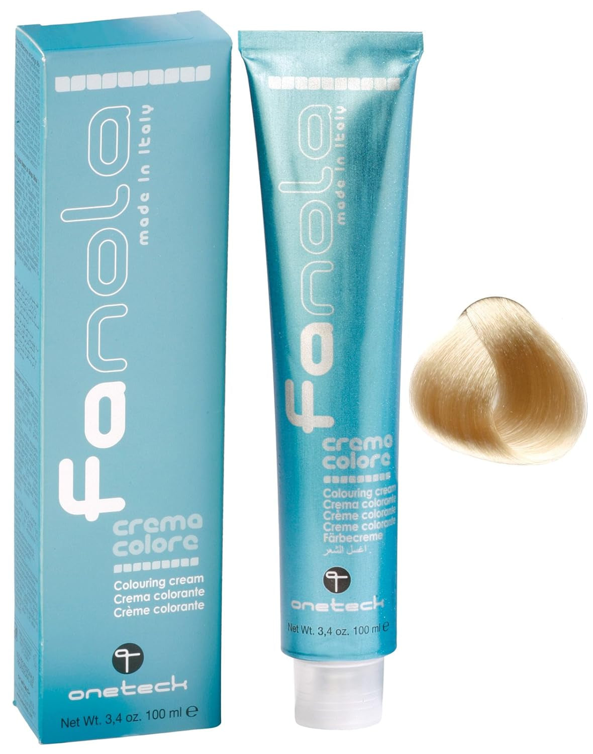 Fanola crema colore Crème colorante 7.0 Blond, 100 ml Teinture capillaire Naty Shop 10.00 Blond Platine Intensiv