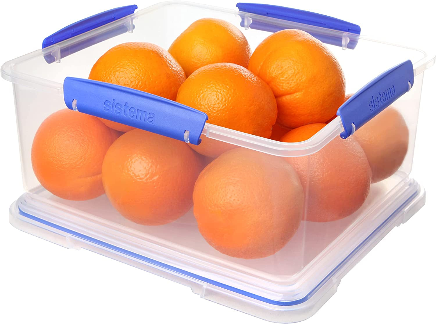 KLIP IT System Bocal de Conservation Alimentaire 5 litres Pot de Conservation Empilable Anti-Fuite avec Couvercle Réfrigérateur/Congélateur Convient sans BPA Plastique Clips Bleus 1 Pièce (Paquet de 2) Boîtes de Conservation Alimentaire Naty Shop