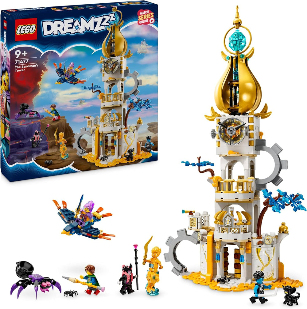 LEGO DREAMZzz 2-en-1 La Tour des Sandmanns, Jeu de château pour enfants à Baen, Set avec niveaux fantastiques incluant Spinne et Vogel, Jeux pour filles et jeunes à partir de 9 ans 71477