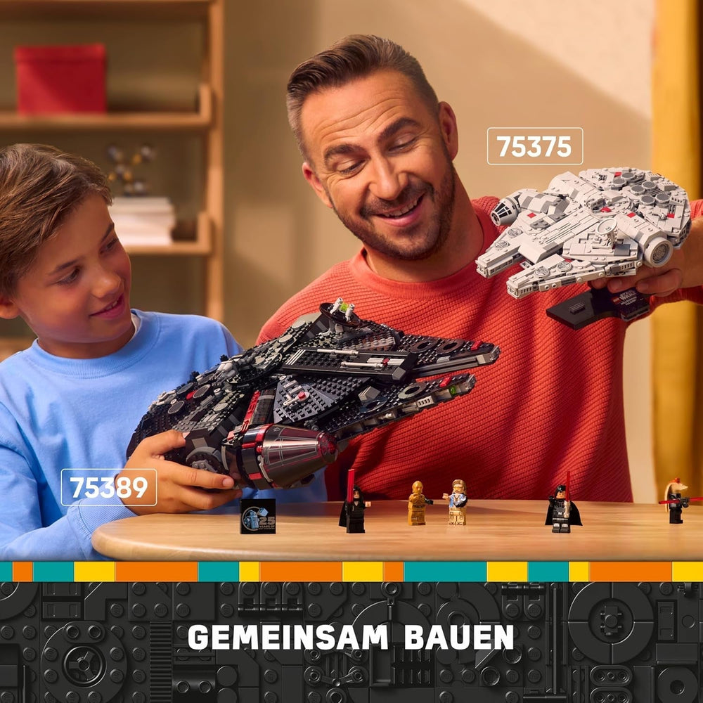 LEGO Star Wars Dark Millennium Falcon, ensemble de vaisseau spatial, jouet de construction pour enfants, cadeau d'anniversaire pour garçons, filles et fans, jouet d'aventure 75389 ensembles de construction Besuche den LEGO-Store