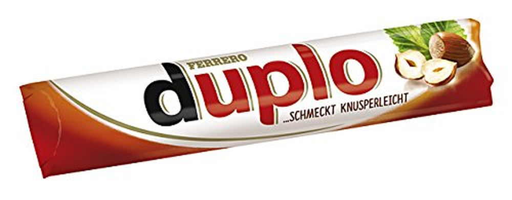 Ferrero duplo Large Pack - Barres de chocolat avec crème de nougat fine, gaufrette croquante et chocolat au lait fin - Bonbons Carnaval et Mardi Gras - 15 paquets de 18 barres emballées individuellement