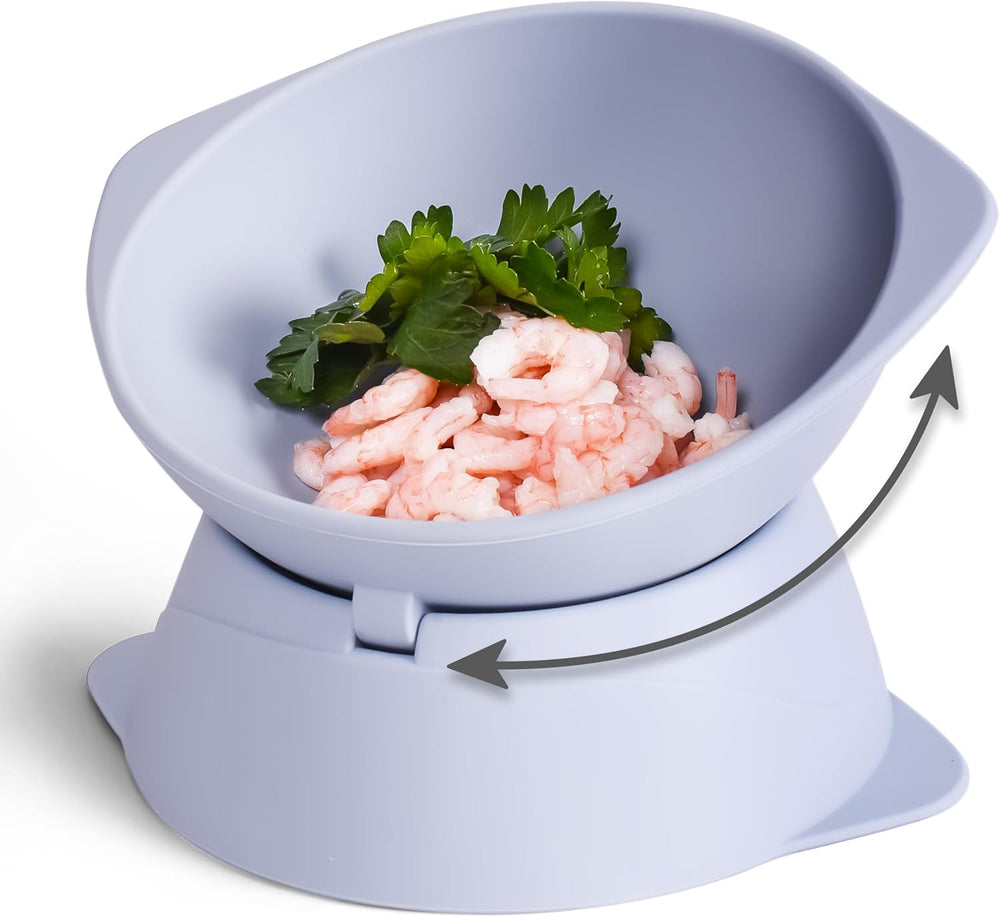 ne&no® Silikon Katzennapf erhöhet mit Verstellbarer Neigung | Futternapf Katze erhöhet | Katzen Futternapf erhöhet | Katzen Napf