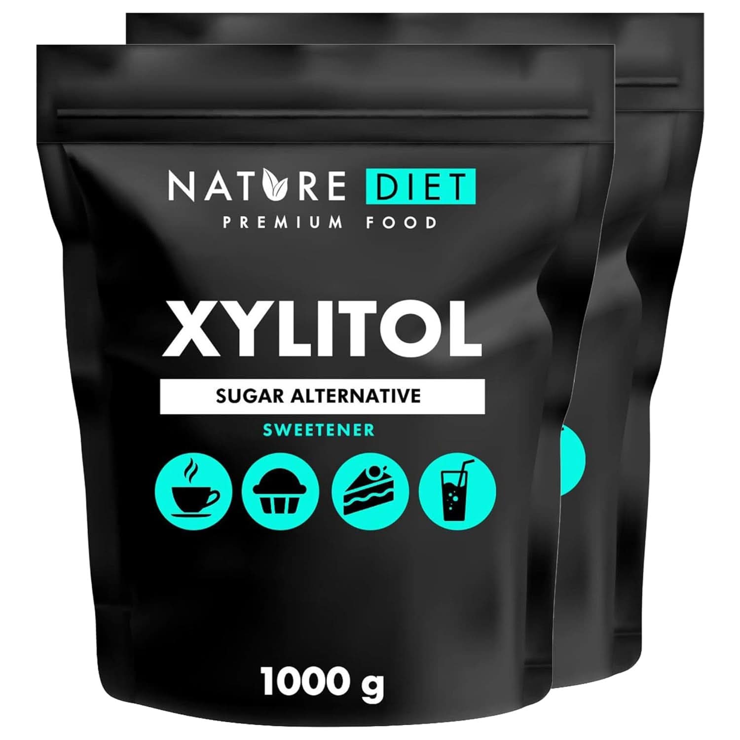 Nature Diet Xylitol, 1 Kg Édulcorants Naty Shop 2 x 1 Kg Xylitol