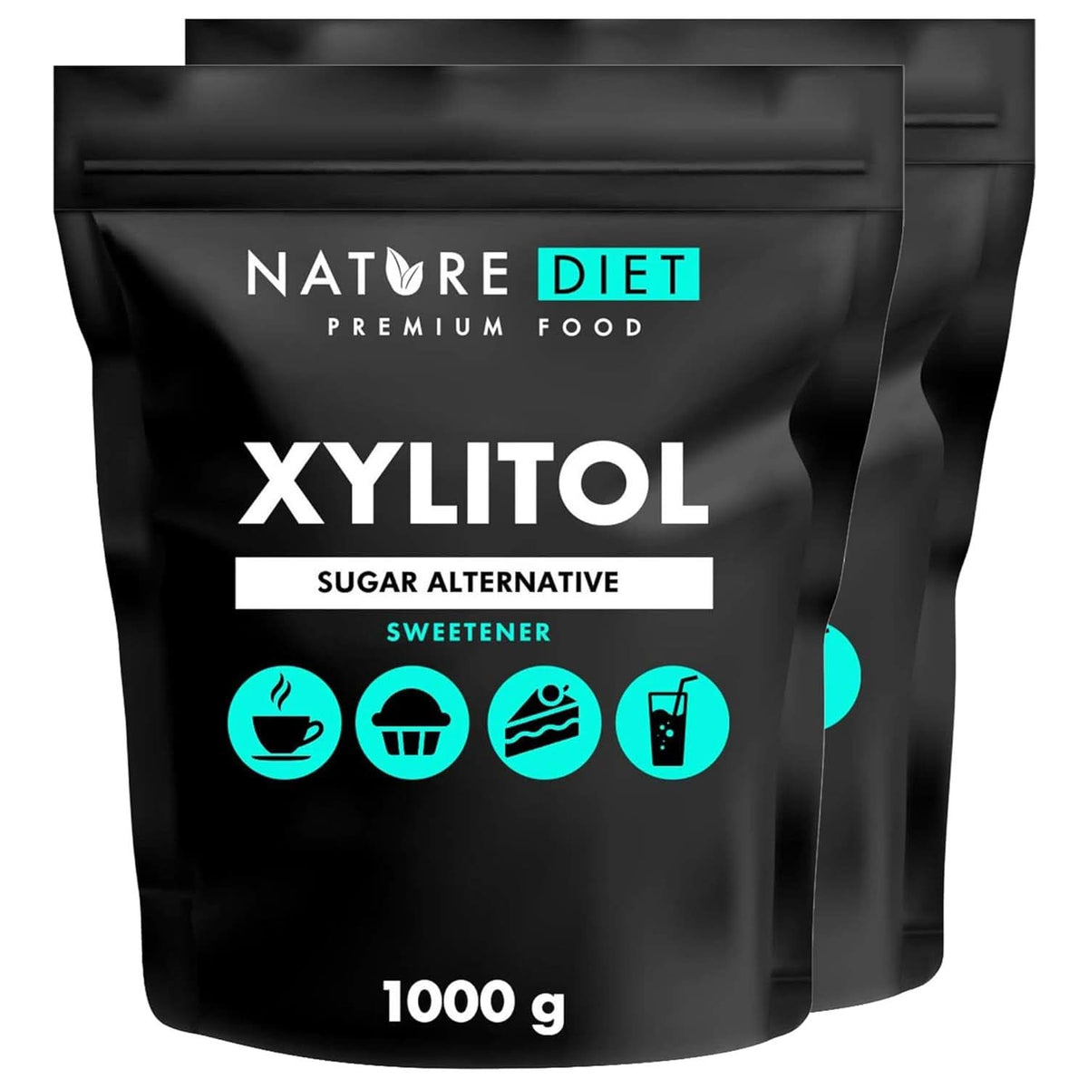 Nature Diet Xylitol, 1 Kg Édulcorants Naty Shop 2 x 1 Kg Xylitol