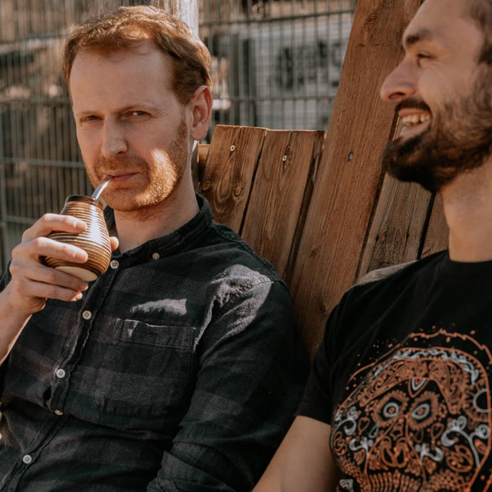 Service à thé maté pour deux, bio ● 2 tasses à maté + 2 bombillas + 300 g de thé maté + notice de préparation