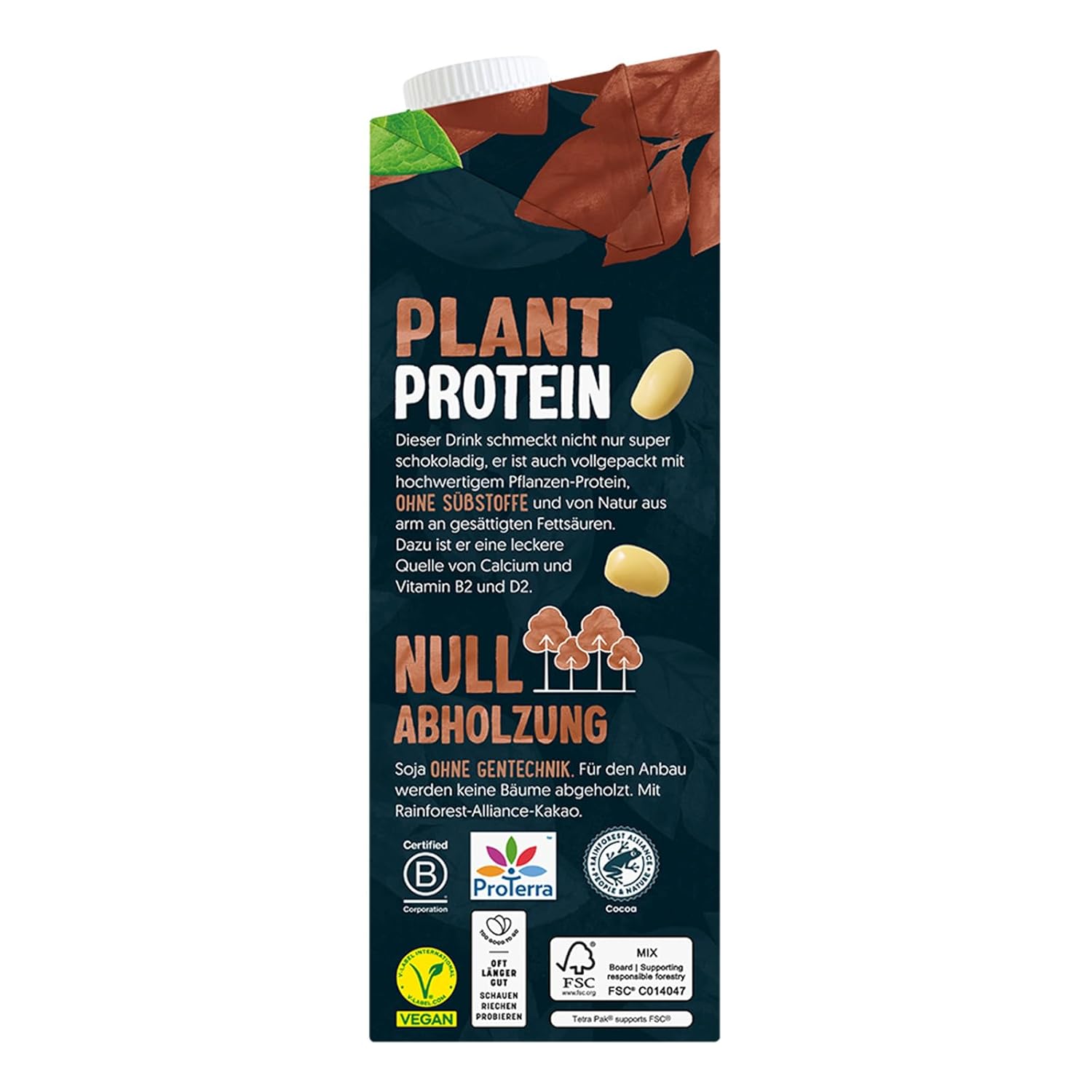 Alpro Sojadrink, Vanillegeschmack, Pflanzlicher Drink, végétalien, sans lactose, sans gluten, UHT, 15x250ml, paquet de 15