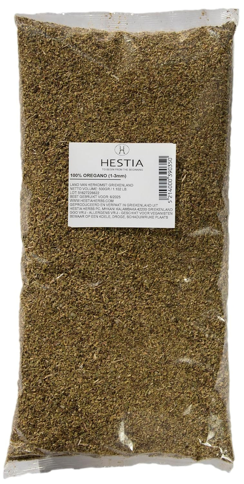 Hestia Herbs Griechischer getrechtenter Origan 500 g, sans allergènes – végétalien – sans GVO