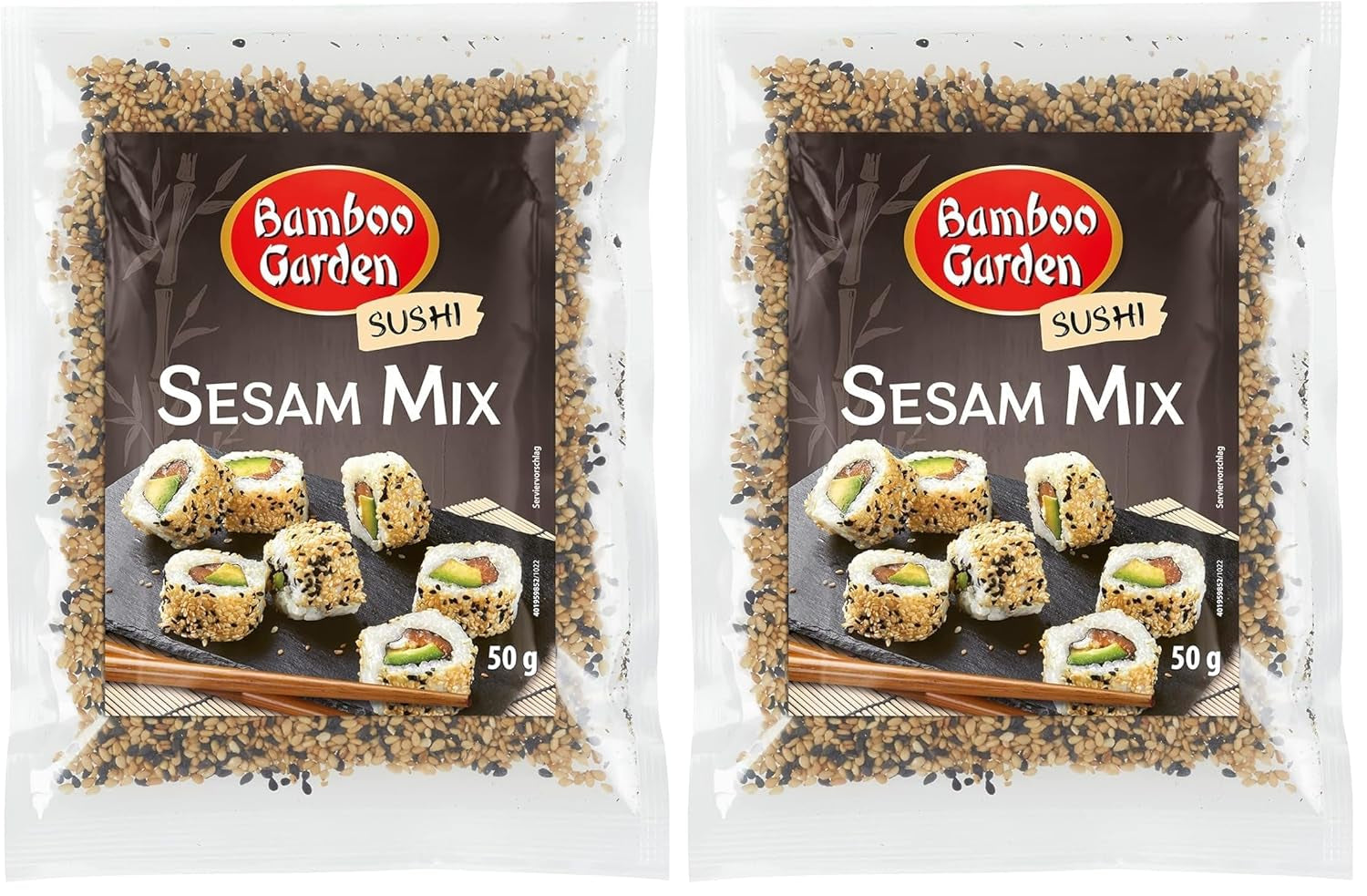 Bamboo Garden - Sushi Sesame Mix, Idéal pour la préparation de Sushi de toutes sortes, également délicieux comme Topping pour divers plats, en Muesli ou Porridge, 1 x 50 g