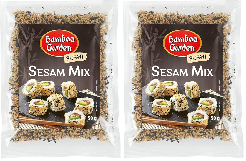 Bamboo Garden - Sushi Sesame Mix, Idéal pour la préparation de Sushi de toutes sortes, également délicieux comme Topping pour divers plats, en Muesli ou Porridge, 1 x 50 g