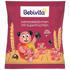 Oursons aux céréales aux superfruits (9 x 30g) – snacks pour enfants à partir de 1 an, sucrés uniquement avec des fruits, idéal amusant pour toute la famille