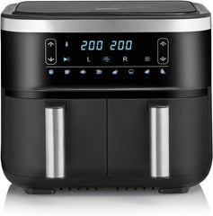 SEVERIN Friteuse double à air chaud avec chambre de cuisson 2 X 3,8 L, 8 programmes automatiques Électroménagers Naty Shop 2 X 3,8 litres Garkorb (Parallelnutzung) / 8 Automatik-Programme