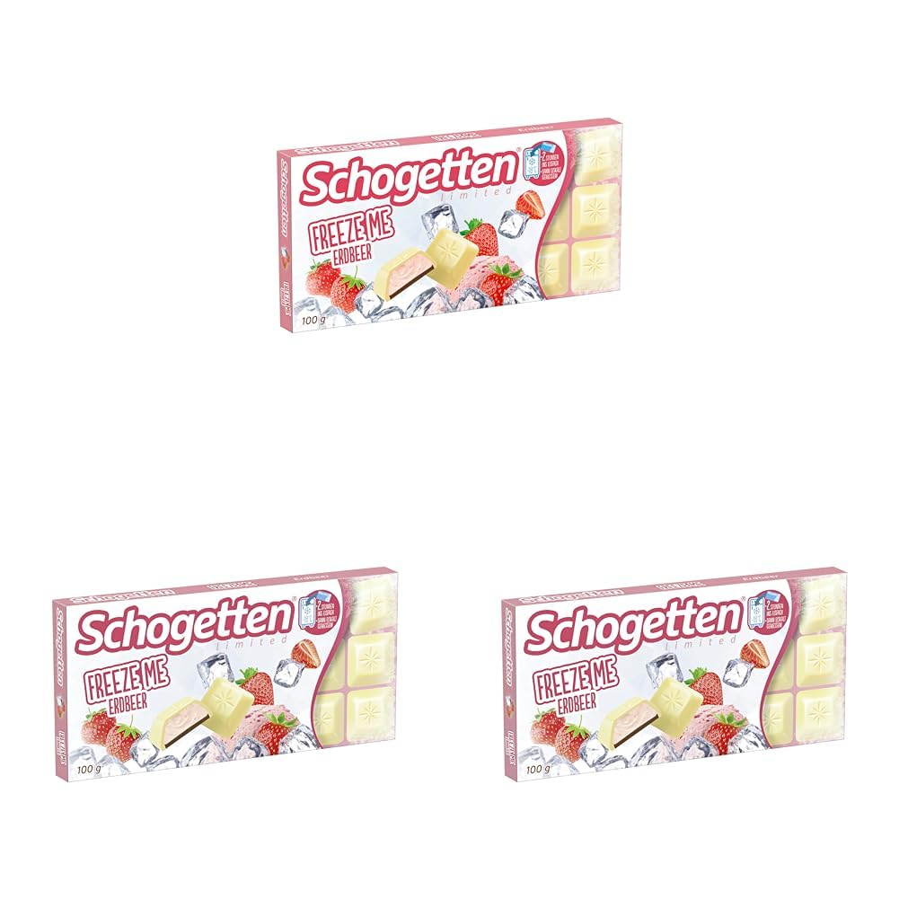 Schogetten Freeze Me Strawberry Limited Edition - Glace froide au chocolat au goût intense de fraise