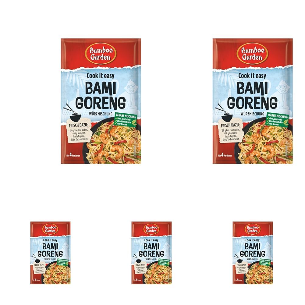 Bamboo Garden Bami Goreng Würzmischung - Idéal pour 4 portions