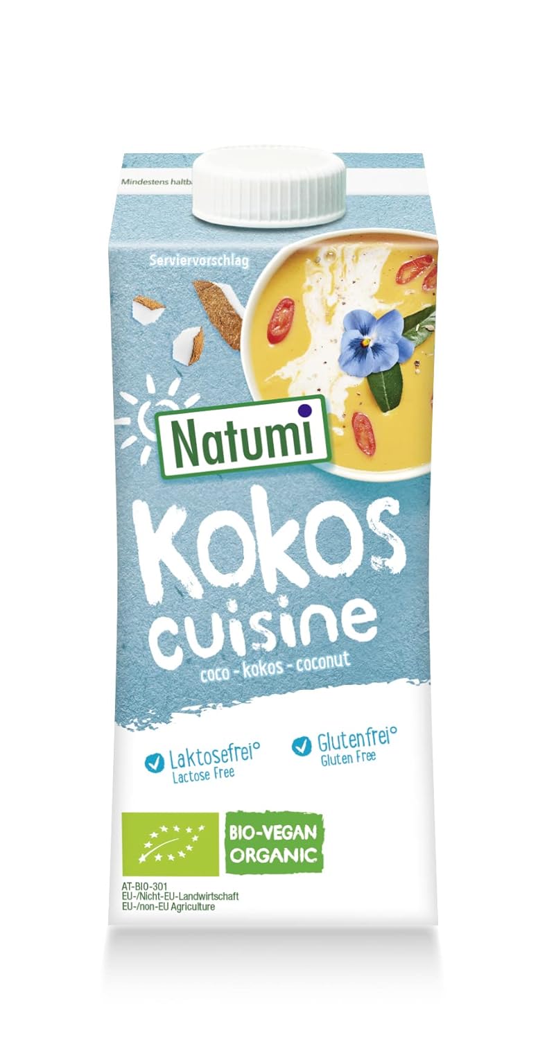 Natumi Bio-Amande Creamer, 15 x 200 ml – sans lactose, sans sucre, sans gluten, biologique, végétalien, à base d'amandes européennes, sans lait, alternative sans lait