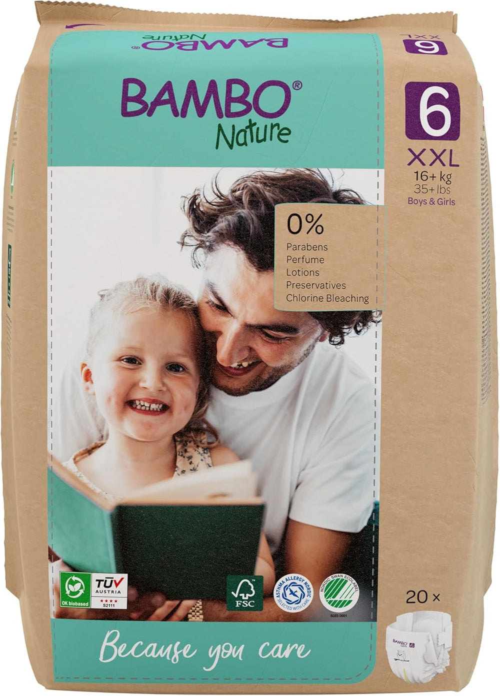 Couches pour bébé Bambo Nature, taille 1 (2-4 kg), boîte mensuelle de 132 unités | Couches haut de gamme avec protection améliorée contre les fuites | Confort et liberté ultimes pour les nouveau-nés | Couches testées dermatologiquement