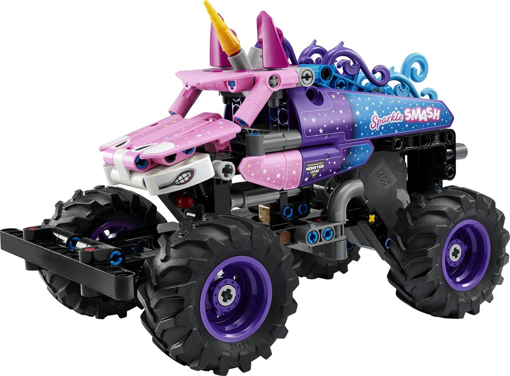 LEGO Technic Monster Jam Sparkle Smash avec moteur à moteur - Jeu de Monstertruck Technic Monstertruck & Einhorn Monster Truck - Créations à partir de 7 ans pour enfants, filles et jeunes - 42220
