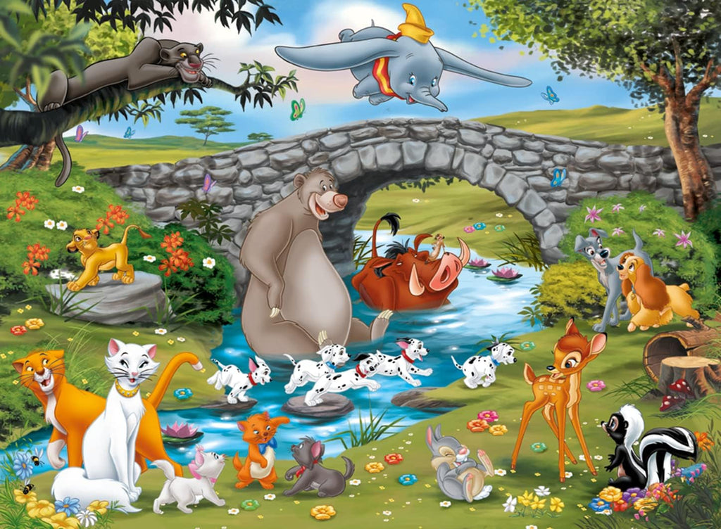 Ravensburger puzzle pentru copii - 10947 Familia Animal Friends - puzzle Disney pentru copii de peste 6 ani, cu 100 de piese în format XXL Puzzle Naty Shop