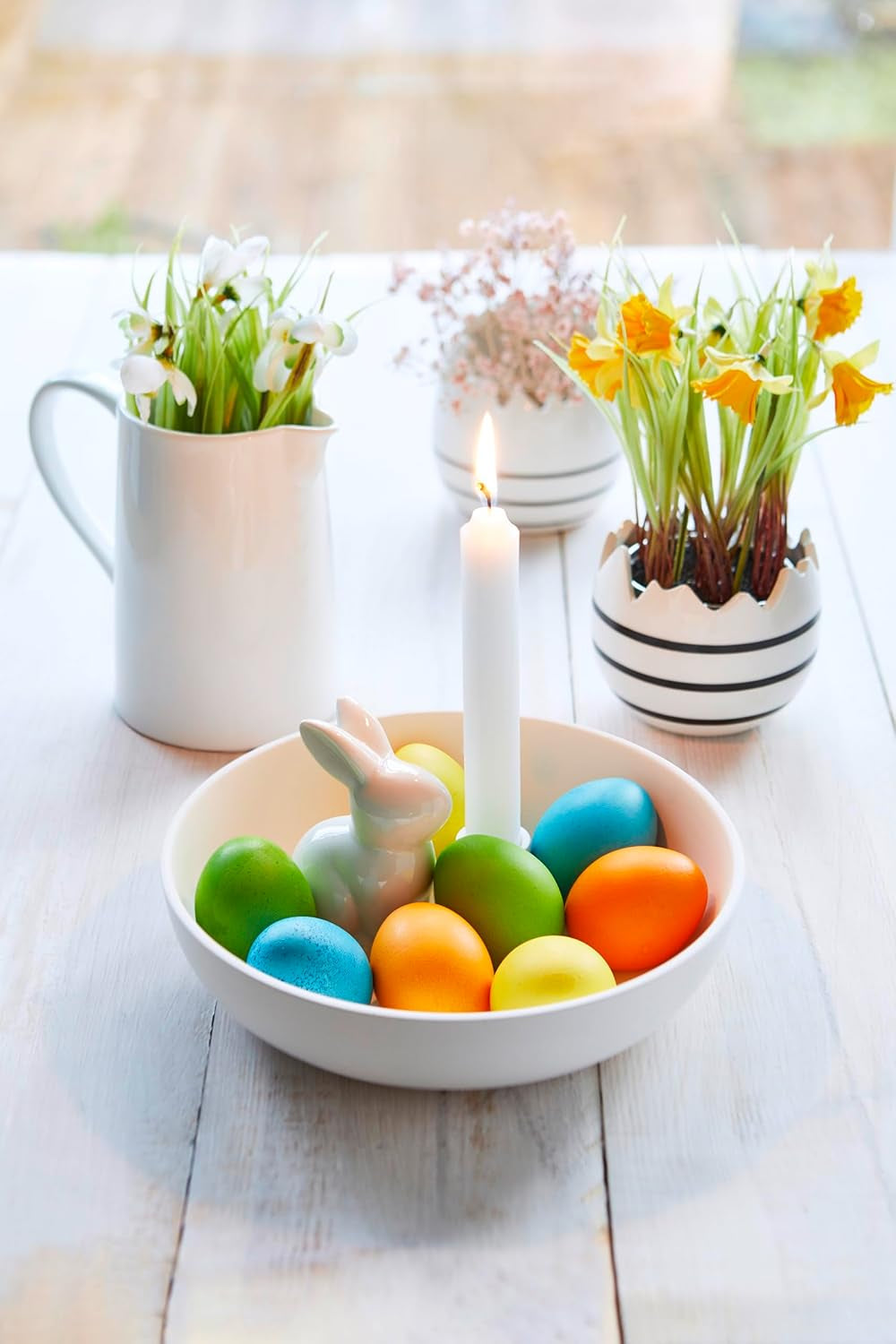 Heitmann Egg Dyes Bright Colors - 4 flacons de teinture pour œufs (jaune, orange, vert, bleu), 2 rehausseurs de couleur, 4 sacs de teinture, 4 clips