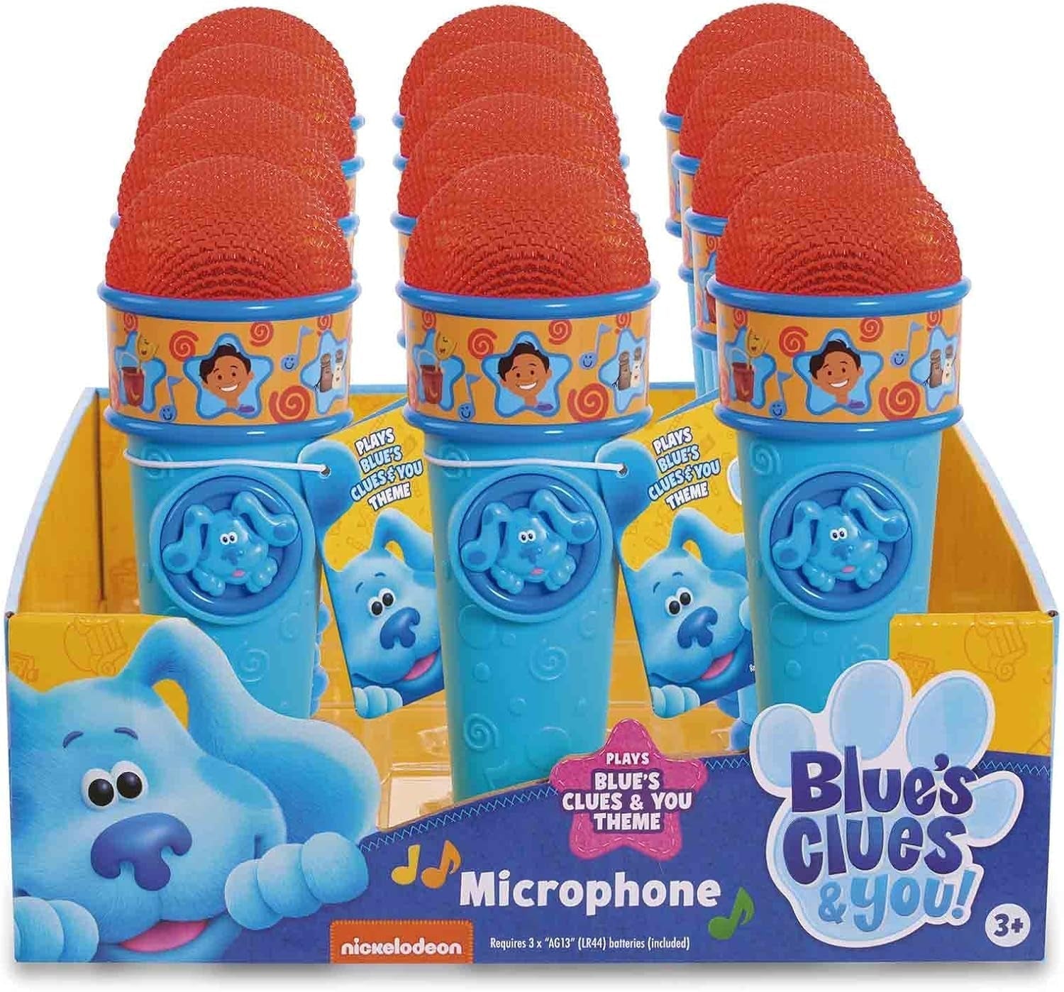 Jouet pour chien de dessin animé avec microphone bleu et pointes bleues, indices bleus, pour garçons et filles, à partir de 3 ans, jouets multicolores pour bébé, boutique Naty