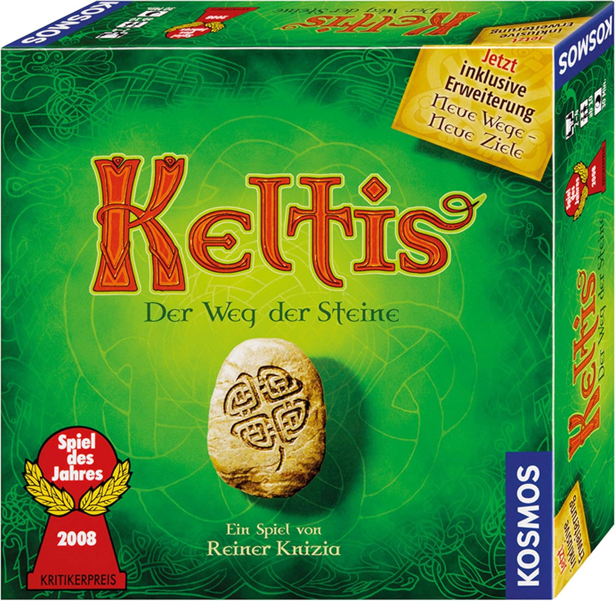 KOSMOS 691783 Jeu Keltis comprenant l'extension Keltis, jeu de société classique, jeu familial pour 2 à 4 joueurs à partir de 10 ans, jeu de fête pour enfants et adultes, jeu de l'année 2008
