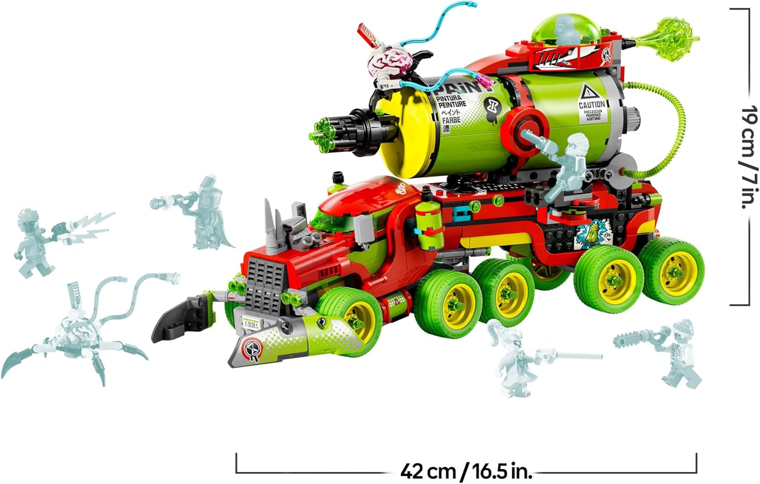 LEGO DREAMZzz Mateos Sprühdosen-Truck - Jeu avec 2 Baumodi, Boostern modulaires et 5 figurines, Daunter Cooper et Mr. Oz - Cadeaux pour les filles et les jeunes à partir de 9 ans - 71499