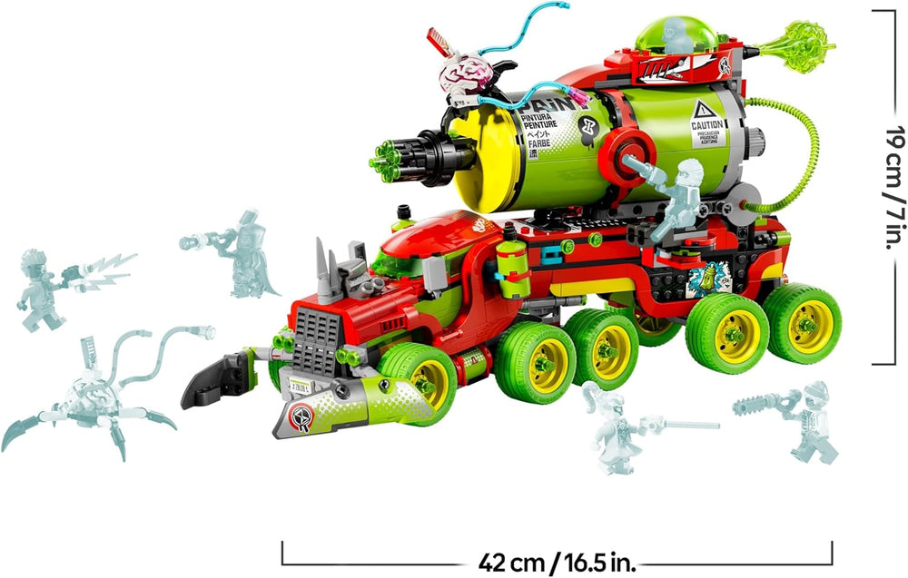 LEGO DREAMZzz Mateos Sprühdosen-Truck - Jeu avec 2 Baumodi, Boostern modulaires et 5 figurines, Daunter Cooper et Mr. Oz - Cadeaux pour les filles et les jeunes à partir de 9 ans - 71499