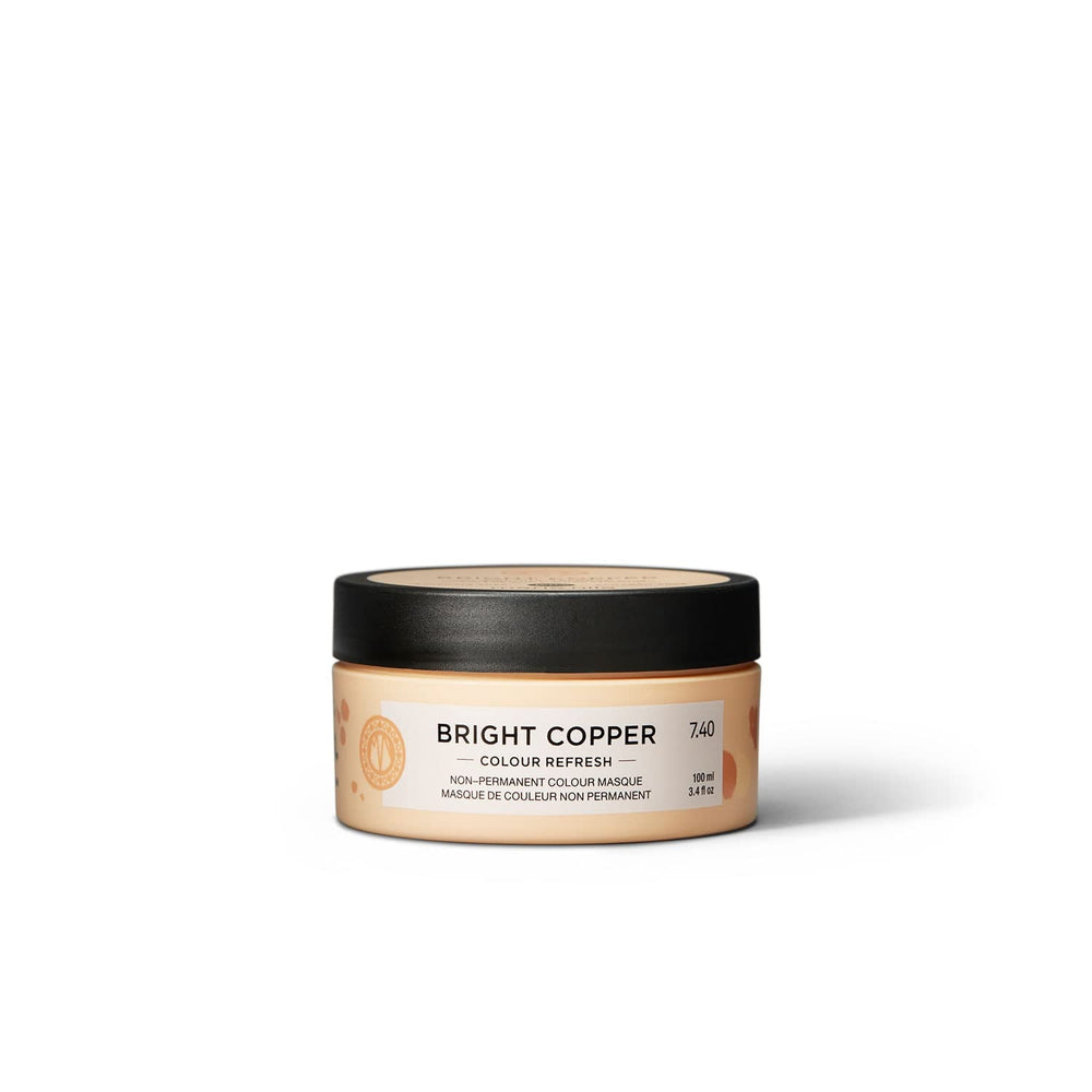 Maria Nila Color Refresh 300 ml - Une bombe colorée nourrissante contenant des pigments colorants temporaires qui rafraîchissent rapidement la couleur des cheveux. 100% végétalien. Sans sulfates et sans parabènes. Naty Shop Teinture pour cheveux cuivre brillant